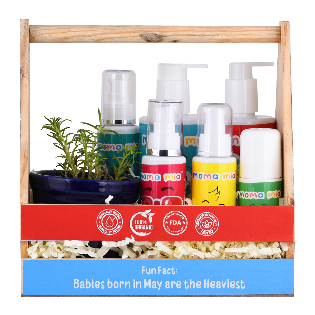 Eco-Friendly Wooden Gift Box I Child care I Baby Care Gift Hamper