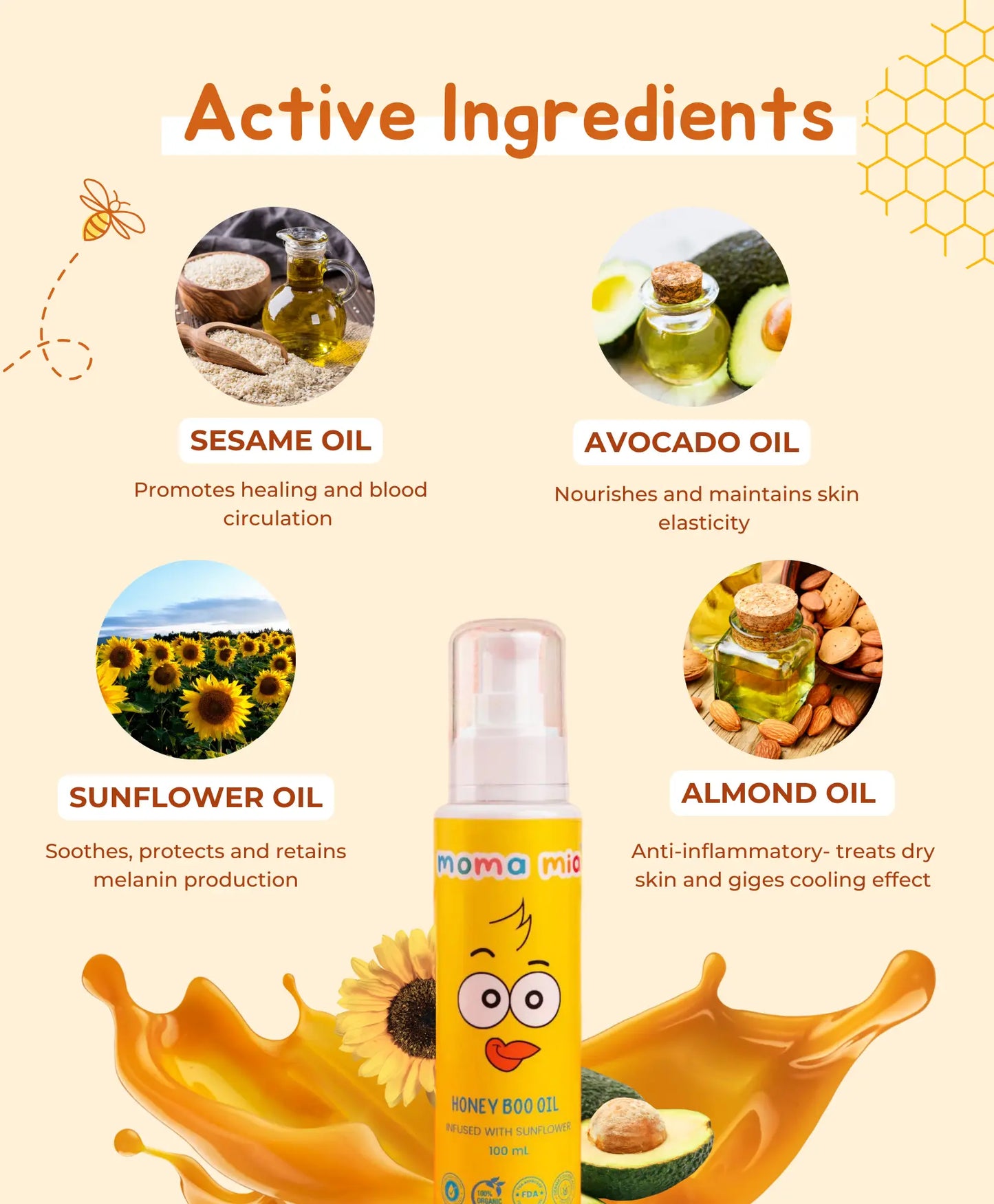 Complete Care Collection I Nourishing 100% Organic Cold-Pressed Oil, Soothing Body Lotion, and Gentle Malai Wash I Soothing and Natural Kids care Combo