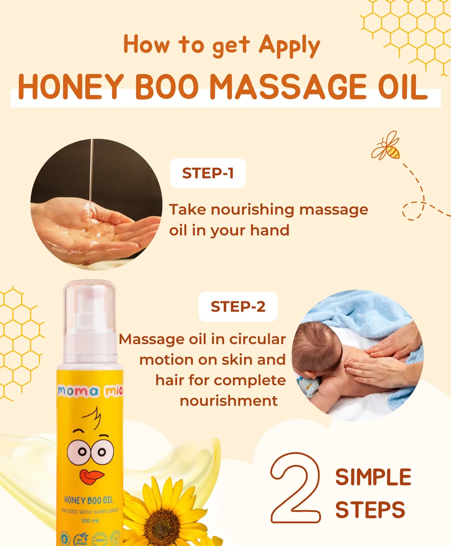 Complete Care Collection I Nourishing 100% Organic Cold-Pressed Oil, Soothing Body Lotion, and Gentle Malai Wash I Soothing and Natural Kids care Combo