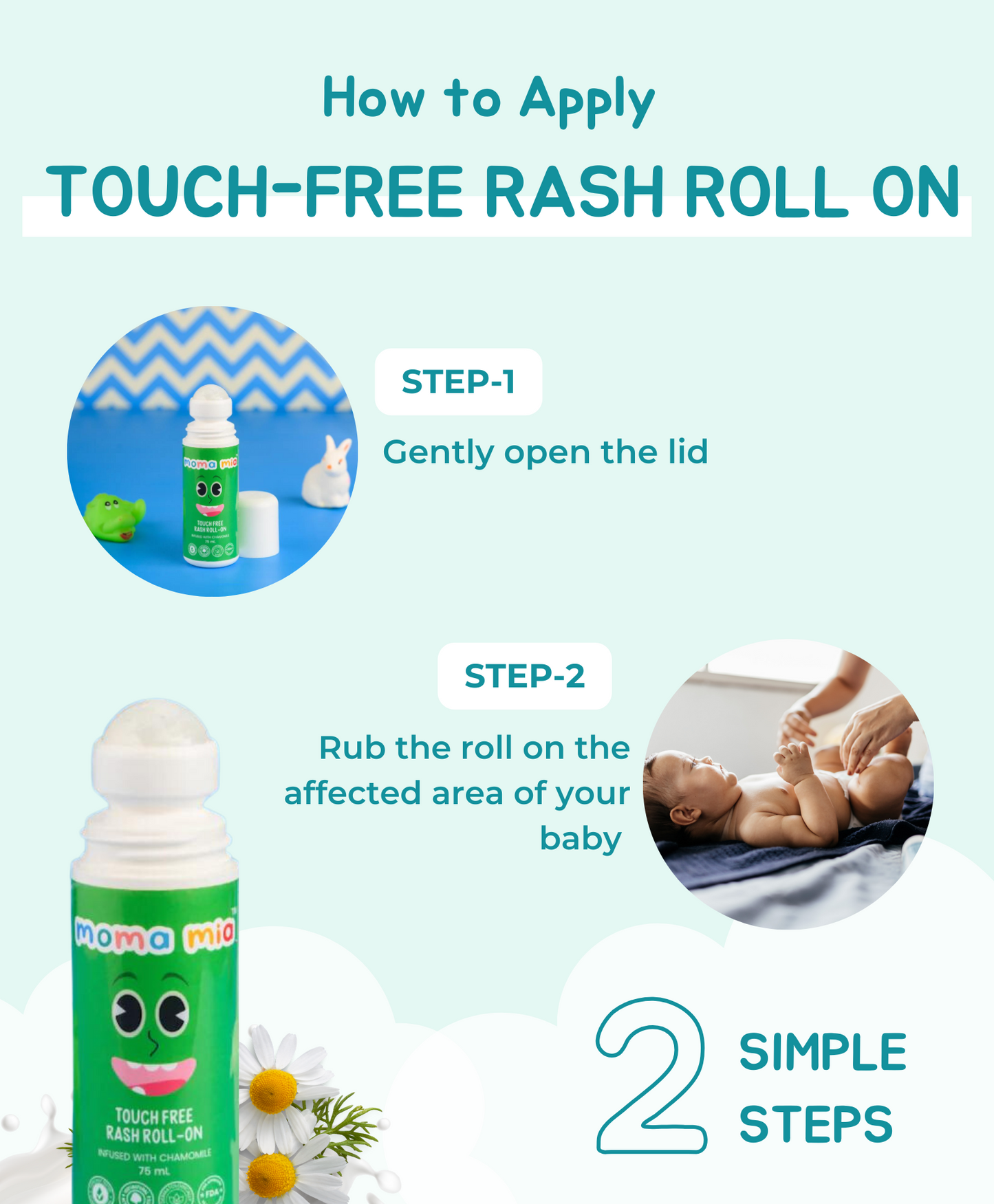Combo I Rash Cream Roll-On and Soothing Malai Body Wash Bundle