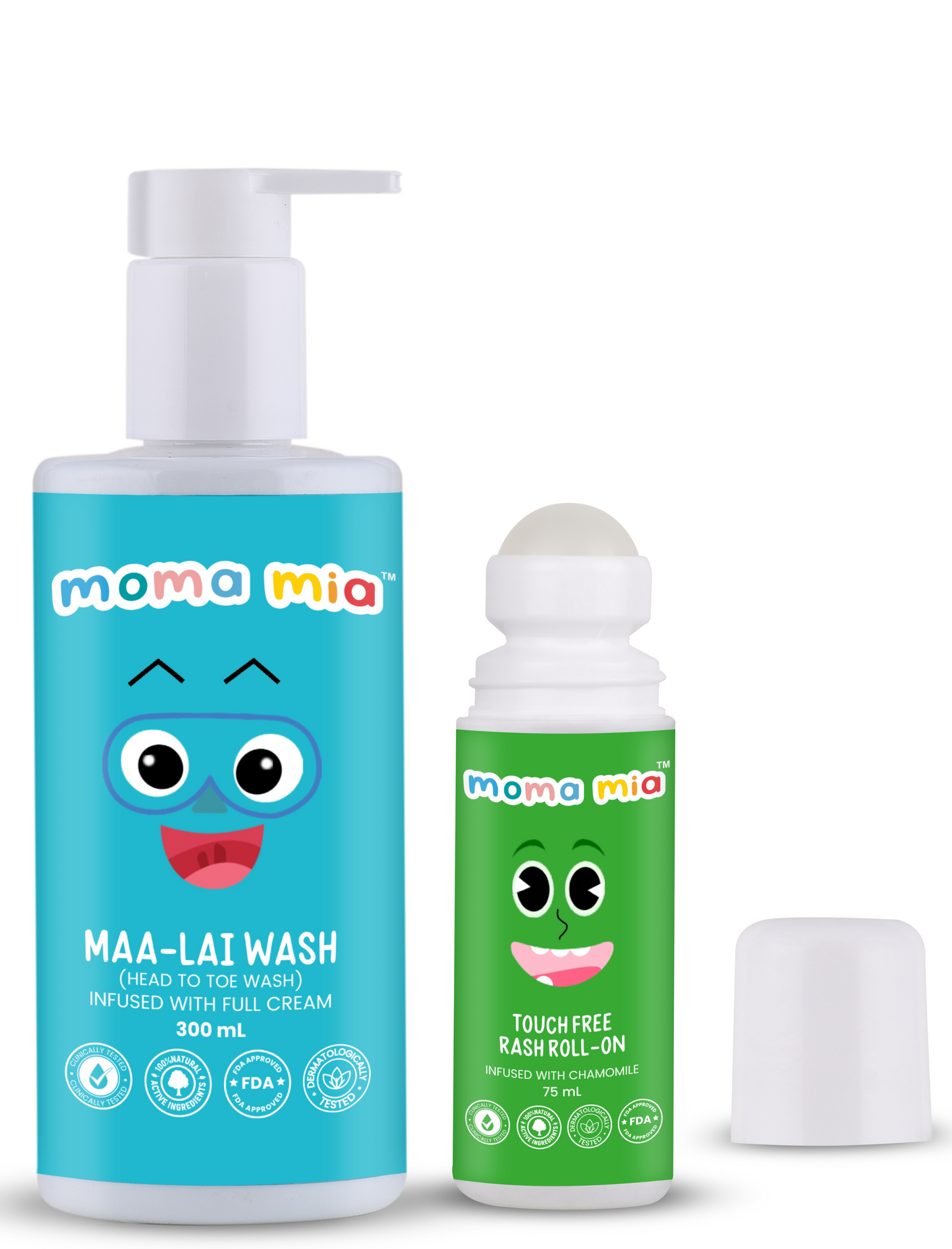 Combo I Rash Cream Roll-On and Soothing Malai Body Wash Bundle