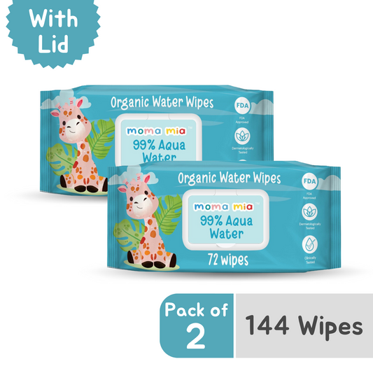 99% Pure Water Wipes for Sensitive to normal Skin (Pack of 2)