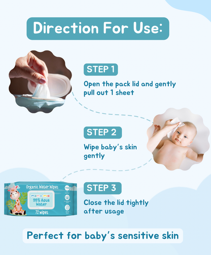 99% Pure Water Wipes for Sensitive to normal Skin (pack of 1)