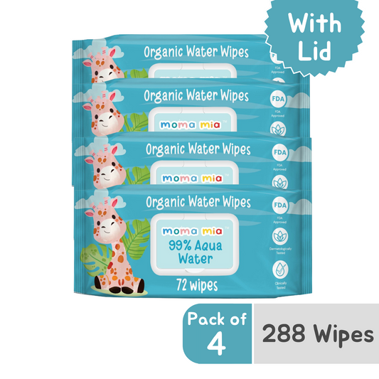 99% Pure Water Wipes for Sensitive to normal Skin  (Pack of 4)