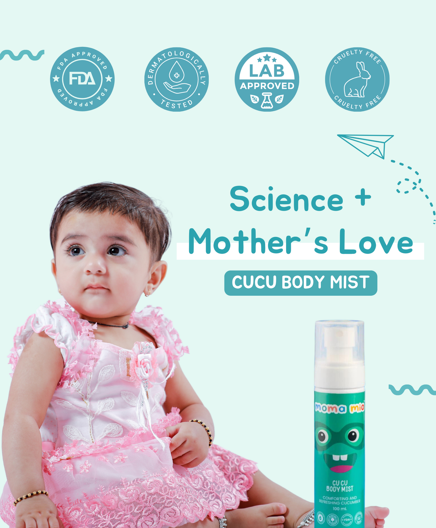 Body Mist For Kids I Cool and Refreshing I Cucumber for Sun Protection | Non-Sticky & Light