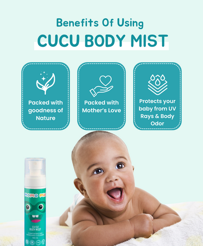 Body Mist For Kids I Cool and Refreshing I Cucumber for Sun Protection | Non-Sticky & Light