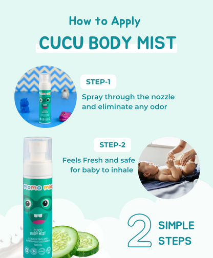 Body Mist For Kids I Cool and Refreshing I Cucumber for Sun Protection | Non-Sticky & Light